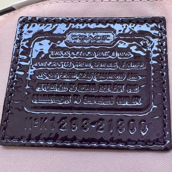 Coach Madison Diagonal Pleated Patent Leather Tote Bag Handbag 21300 Violet NEW - Picture 11 of 11